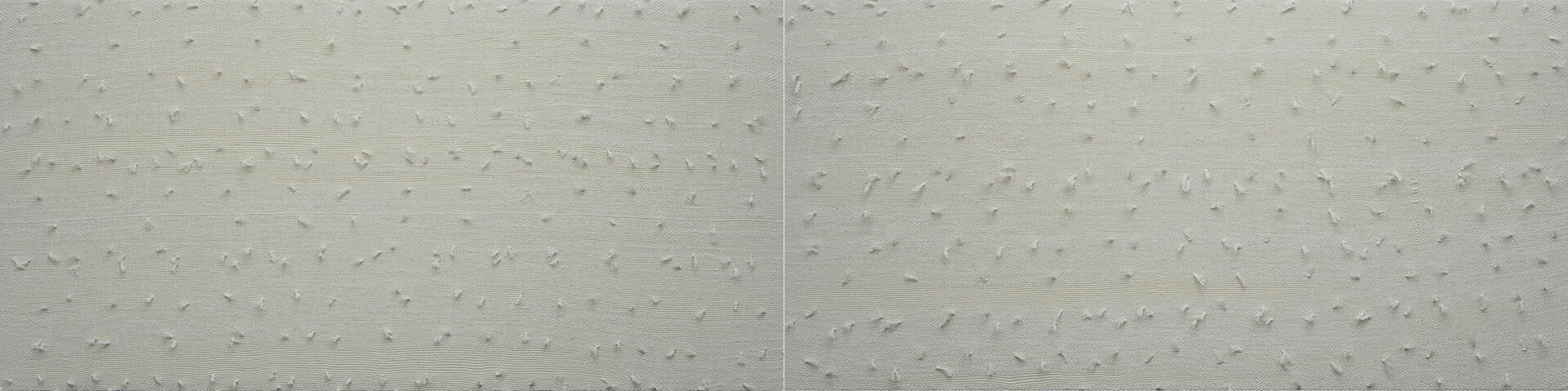 Wildflowers (Baby&#39;s Breath) - Woven cotton threads - 2 x 4 feet (diptych) - 2018