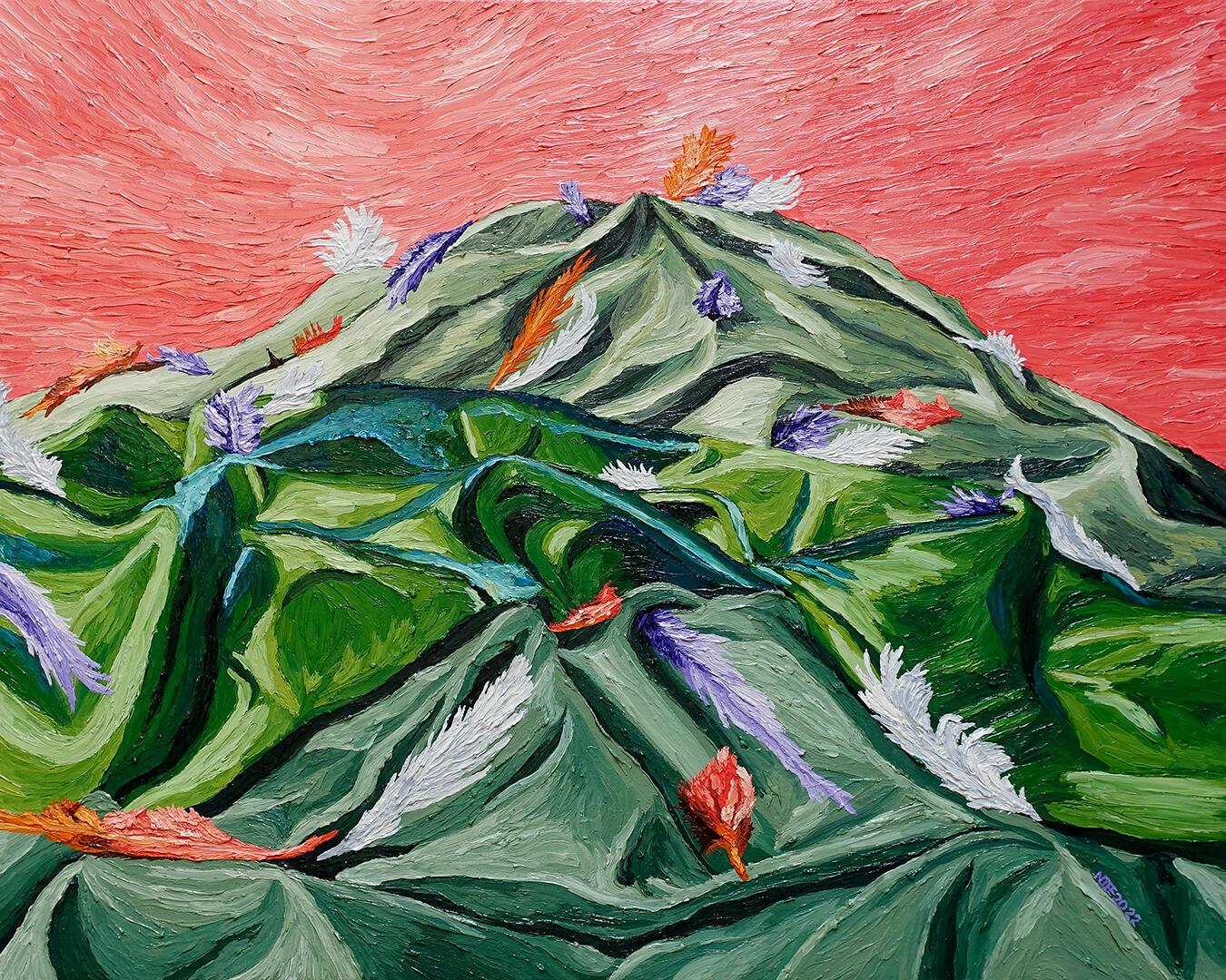 Where - Oil on canvas - 24 x 30 inches - 2022 for "exit the pig, enter the owl and gorgeous", Underground