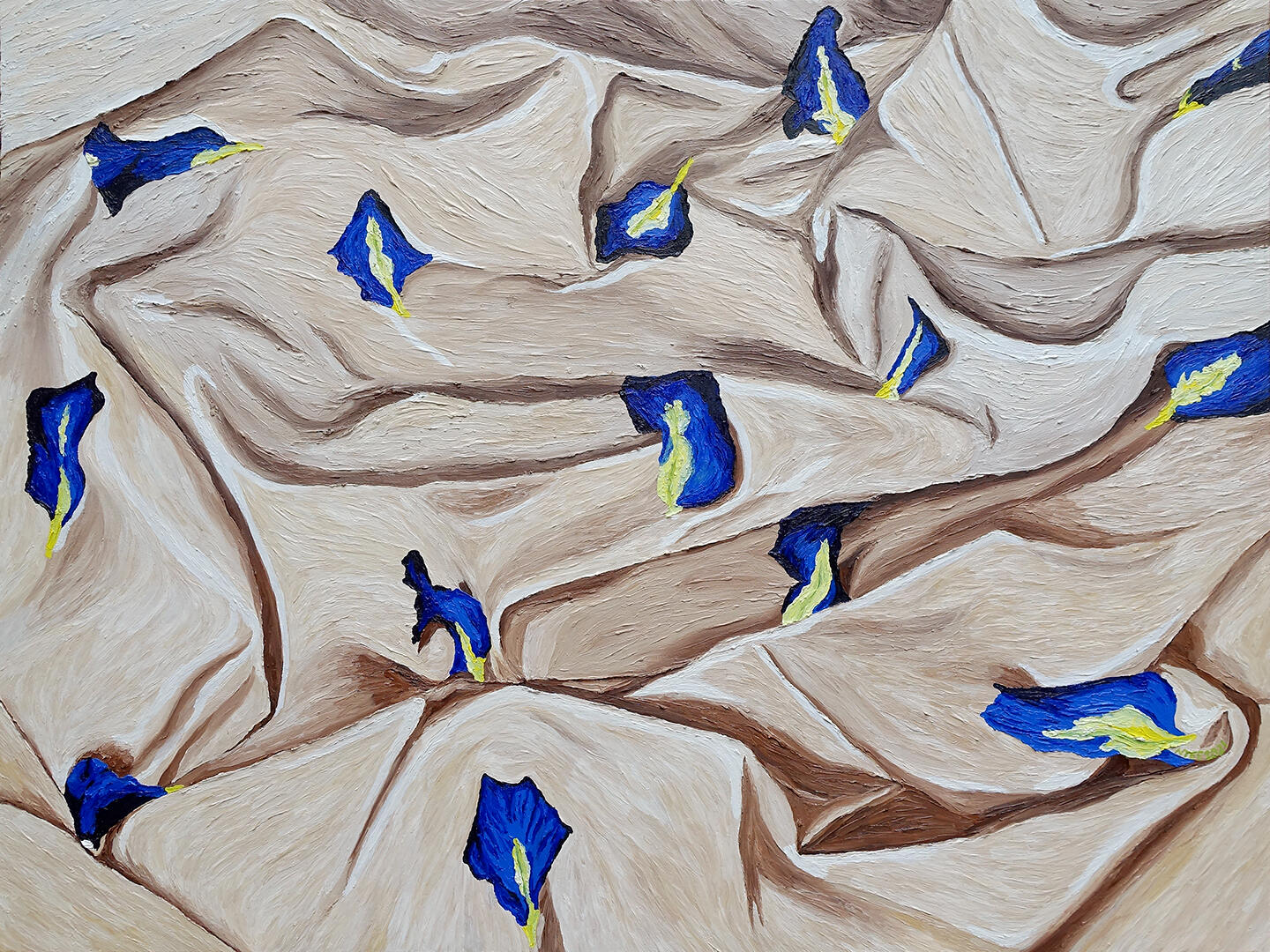 Is it cake? - Oil on canvas - 3 x 4 feet - 2021 for "happyseventh", Underground Gallery