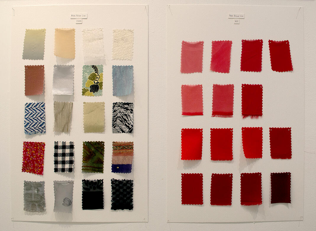 Swatch Catalog (From Ma&#39;am Ling) - Textile on paper board - 22 x 14 inches (each) - 2017