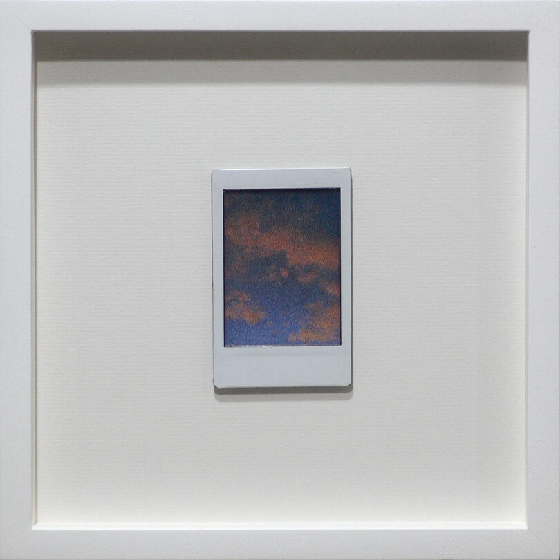 In Between the View and You - Instax, stained plexiglass - 8.5 x 8.5 inches (FS) - 2019 for &quot;Art Fair Philippines 2019&quot;, Silverlens Galleries (photo courtesy of Silverlens Galleries)