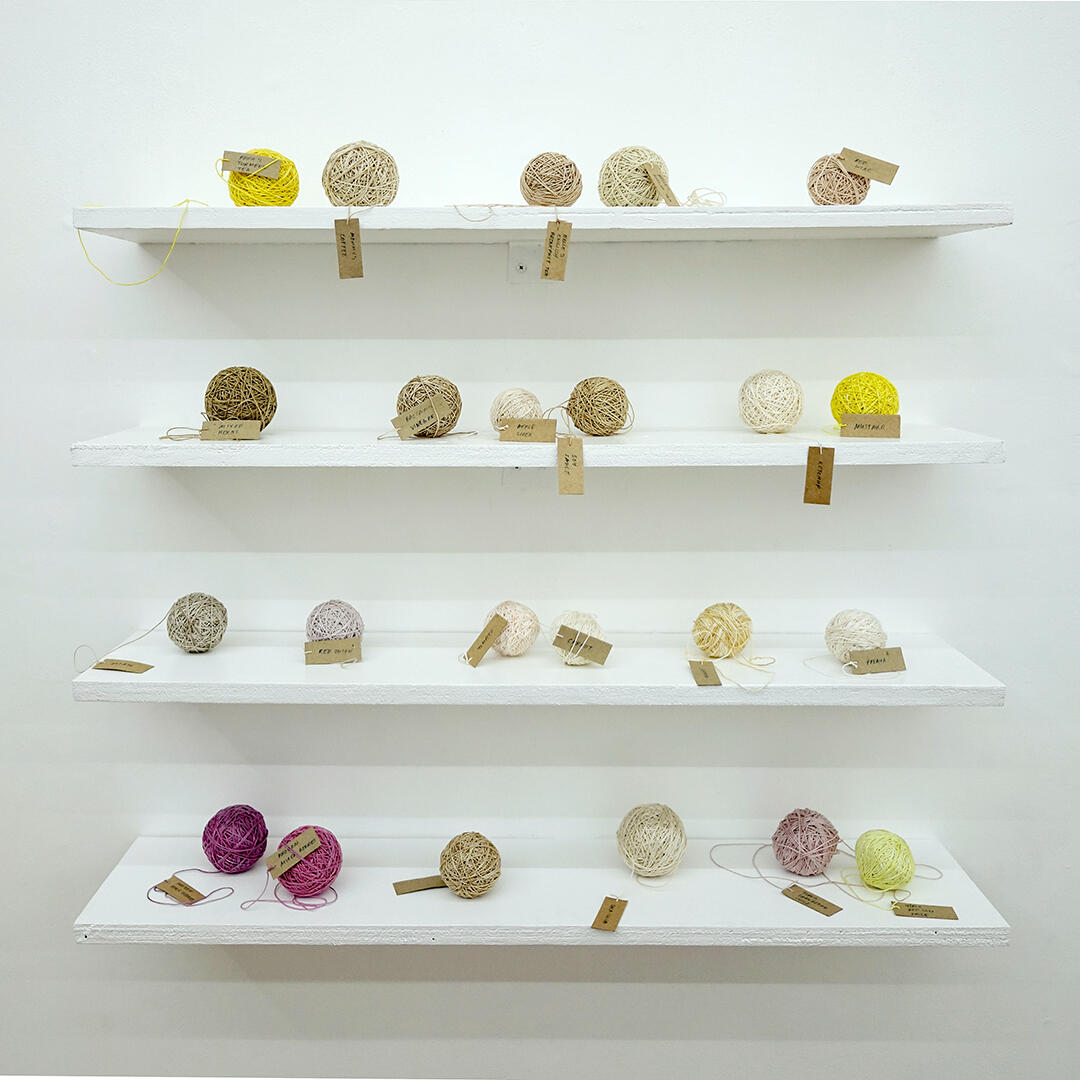 Palette - Cotton threads dyed with food - 2018 for &quot;To Eat is to Survive to be Hungry&quot;, 1335Mabini