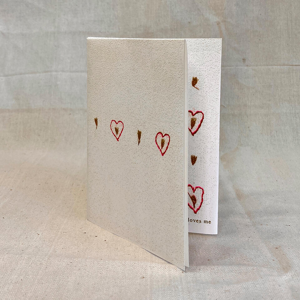 He loves me, He loves me not - 8-page zine, 2-color risograph - 5.5 x 4 inches Edition of 18 - 2021