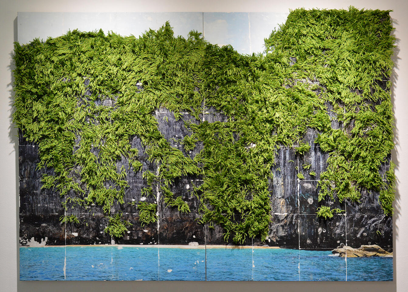 Summer (Palawan 2019) - Thread and photo transfer on linen - 5 x 7 feet - 2021