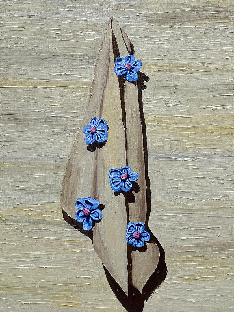 Study #2 (Blue) - Oil on canvas - 24 x 18 inches - 2023 for "Xavier School Art Fest 2023", West Gallery