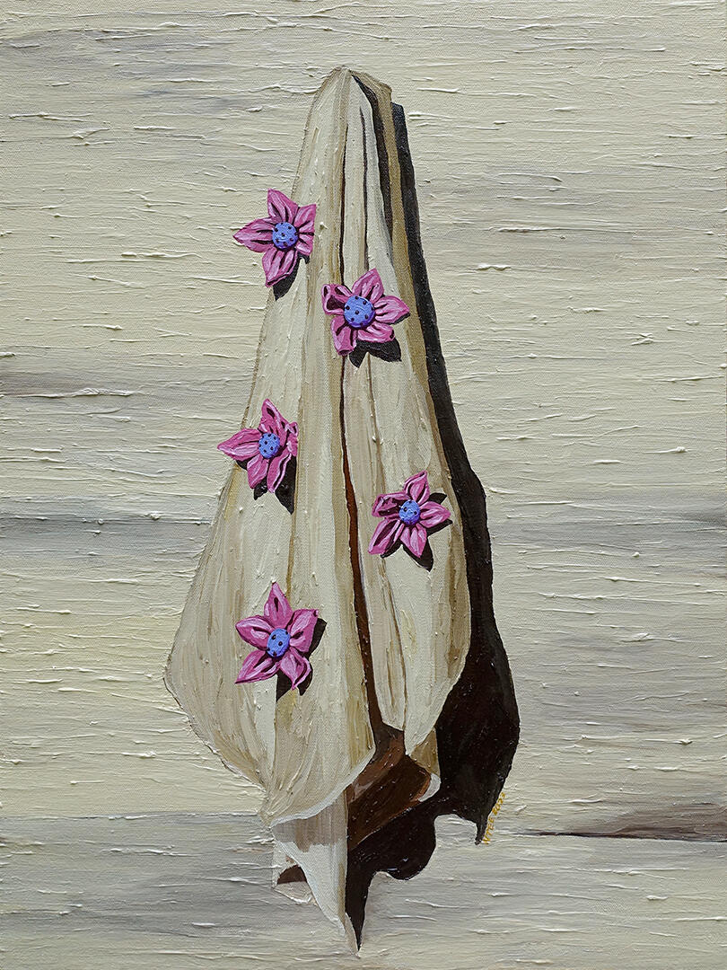 Study #2 (Pink) - Oil on canvas - 24 x 18 inches - 2023 for &quot;Xavier School Art Fest 2023&quot;, West Gallery