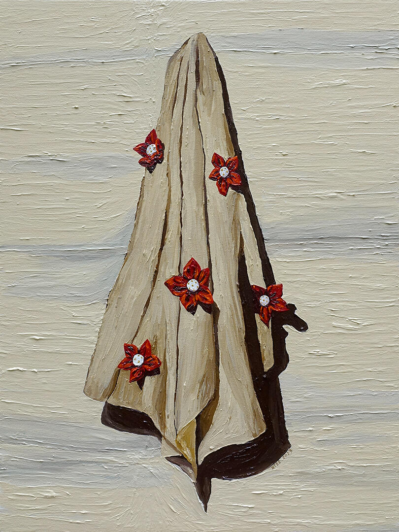 Study #2 (Red) - Oil on canvas - 24 x 18 inches - 2023 for &quot;Xavier School Art Fest 2023&quot;, West Gallery