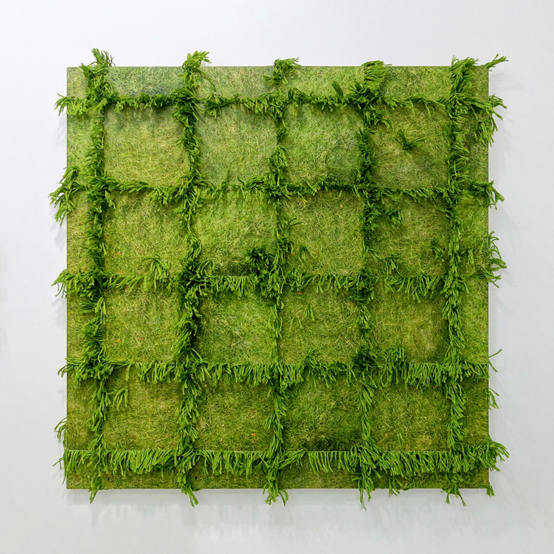 Overgrown - Thread and photo transfer on linen - 40 x 40 inches - 2022 for &quot;Sanag: UP Art Prize 2023&quot;