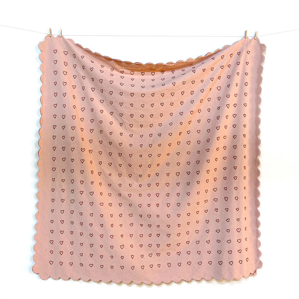 Love Multiplied - Hand embroidery on textile - 35 x 35 inches - 2023