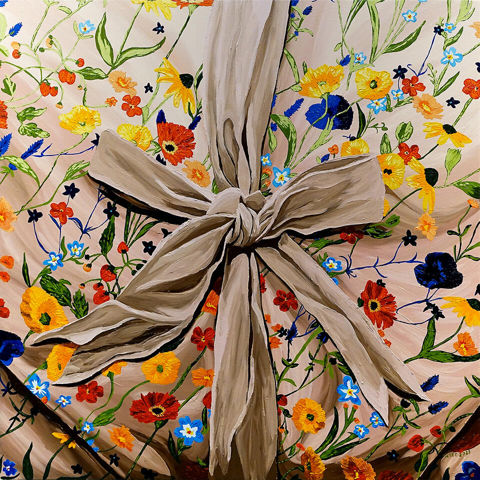 Secret Garden - Oil on canvas - 3 x 3 feet - 2023