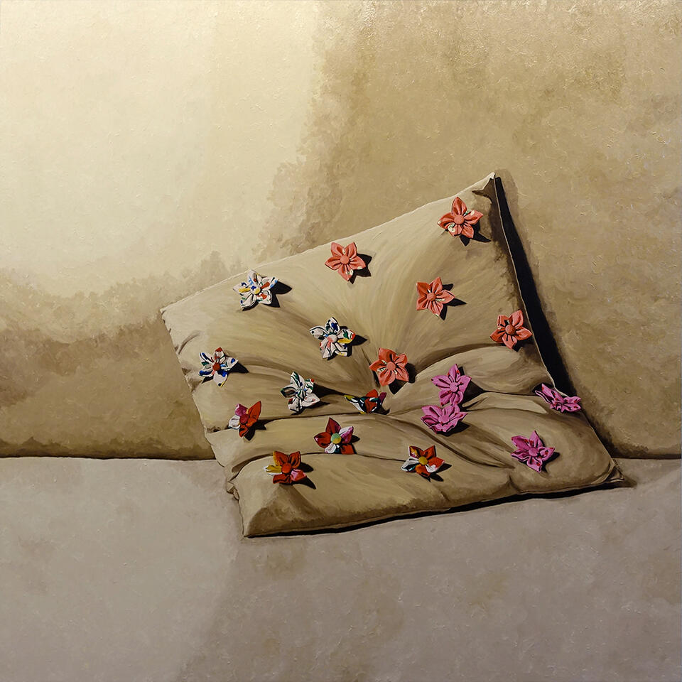 Still Life: Flower Bed - Oil on canvas - 6 x 6 feet - 2023