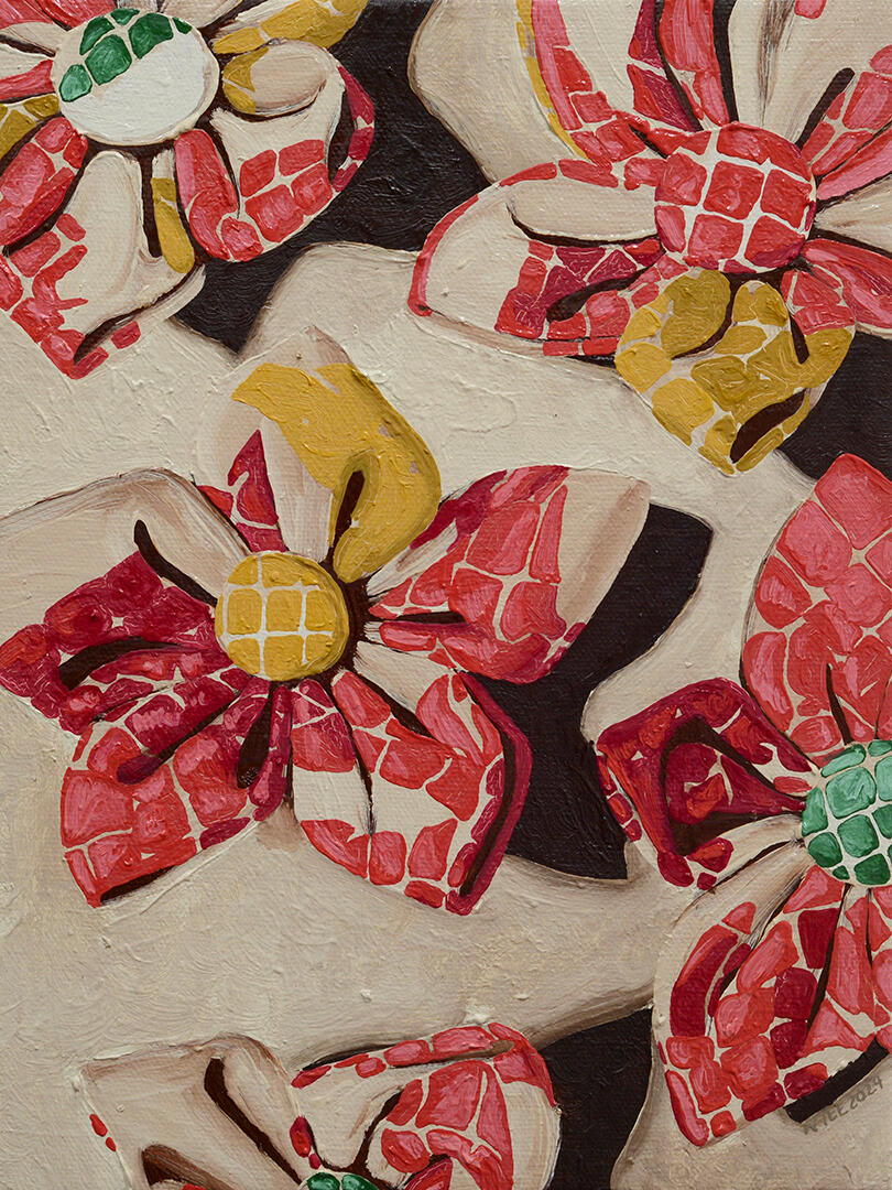 Blooming - Oil on canvas - 12 x 9 inches - 2024 for "12 x 9 x 35", West Gallery (photo courtesy of West Gallery)