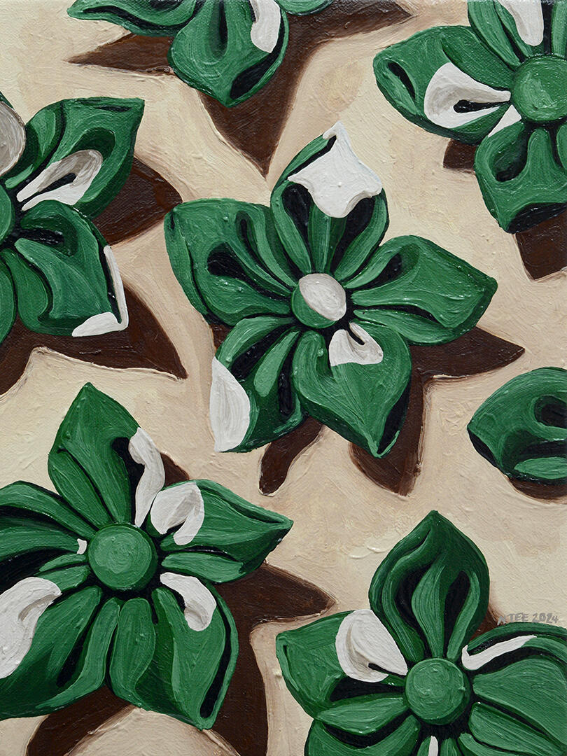 Blooming - Oil on canvas - 12 x 9 inches - 2024 for &quot;12 x 9 x 35&quot;, West Gallery (photo courtesy of West Gallery)