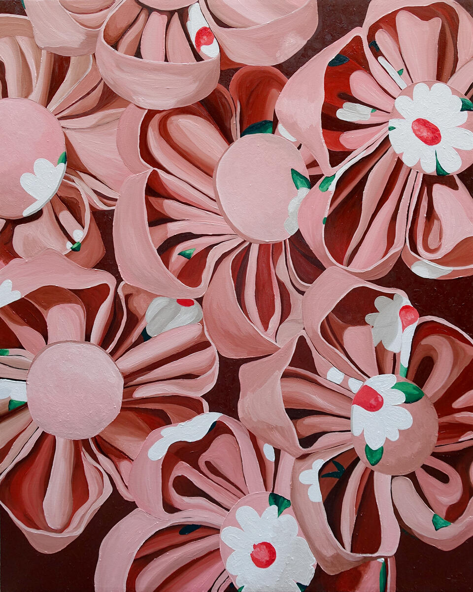 Bunch of Flowers (White Blooms) - Oil on canvas - 5 x 4 feet - 2024 for "ALT Philippines 2024", West Gallery